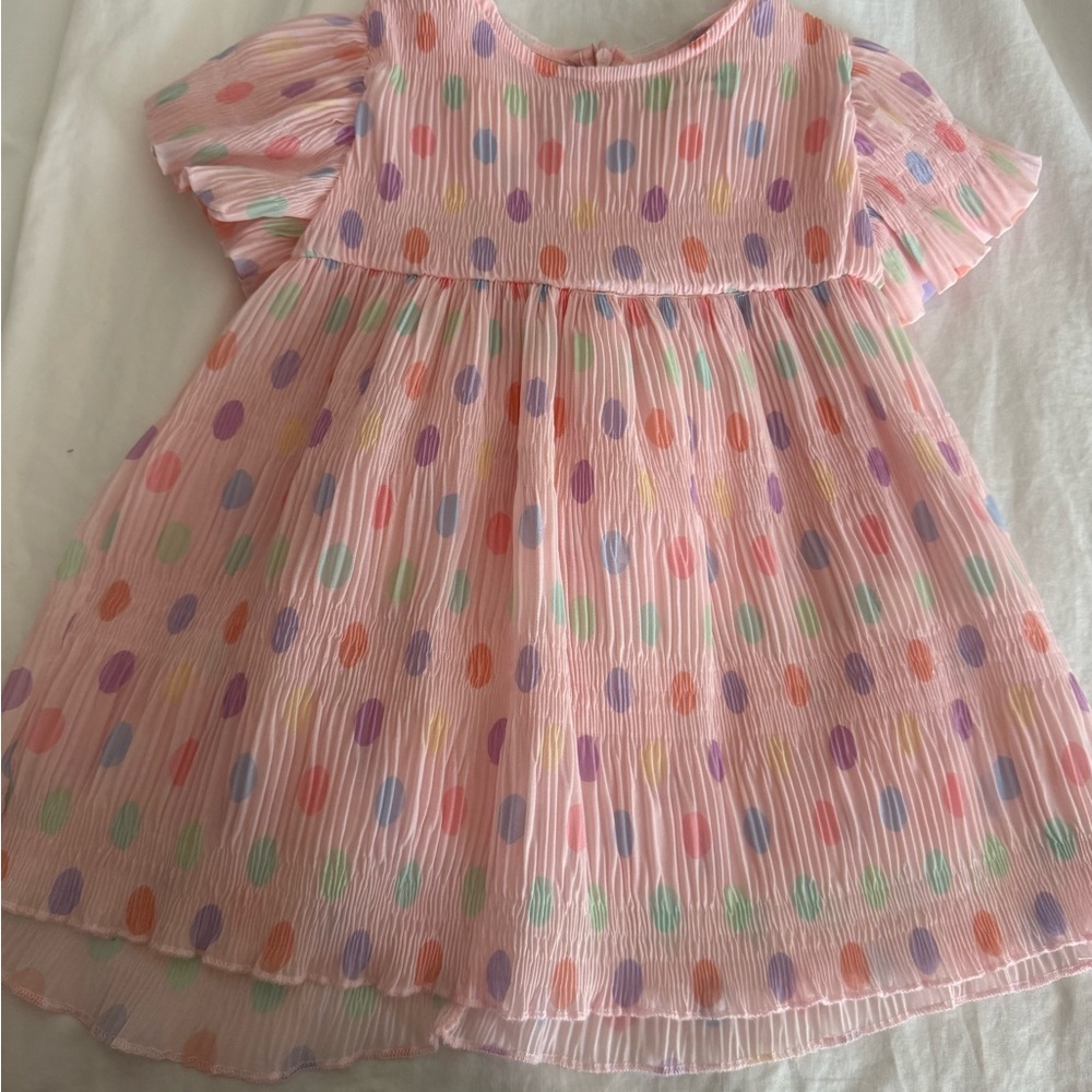Chiffon Dot Pleated Dress